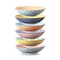 Selamica Porcelain 40oz Large Bowls 9 inch Big Pasta Salad Bowls, Microwave and Oven Safe, Colorful, Set of 6