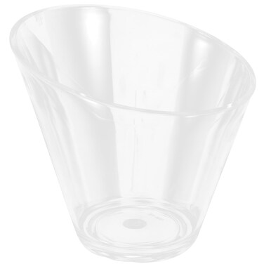 Cabilock Angled Salad Bowls - Acrylic Fruit Bowl, Clear Salad Serving Bowls, Candy Bowls for Parties, Snack Bowl for Pasta, Candy, Chips, Fruit