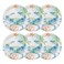 UPware Melamine Salad Plate Set of 6, BPA-Free Dishwasher Safe Round Plates Salad Dishes for Risotto, Pasta, and Salad, 9 Inch Salad Plates (Sea Life Serenade, Crab)