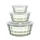 Taiuloo Set of 3 Salad Bowls with Lids, Food Storage Bowls with Lids &amp; Handles, Kitchen Meal Prep Nesting Bowls for Lunch, BPA Free Food Storage Containers, Plastic Salad Serving Bowl Set, Green