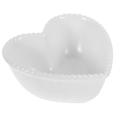 Luxshiny Fruit Bowl Appetizer Plate Heart Shaped Bowl Ceramic Heart Bowl Heart Shape Salad Bowl Irregular Bowl for Fruit Salad Soup Cereal Snacks Dessert Pudding Cake Food White Pasta Bowl Bowls