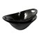 TP 11'' Melamine Large Serving Salad Bowl with Handles, Durable and lightweight Mixing Bowl, Unbreakable Salad Bowl for Party, Set of 2, Indoor and Outdoor Use, Dishwasher Safe (Black)