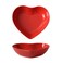 WAIT FLY Colorful Heart Shaped Ceramic Salad Bowls, Dessert Bowls, Ice Cream Bowls, Serving Bowls for Cereal Soup Snacks Appetizer-1 PCS-Red-6.5 Inch