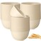 Kigley 24 Pcs Unbreakable Cereal Bowls 30 oz Wheat Straw Bowls Bulk Microwave and Dishwasher Safe Reusable Bowls Set Dessert, Ramen, Fruit, Soup, Oatmeal, Pasta, Salad,deep Lightweight Bowls (Beige)