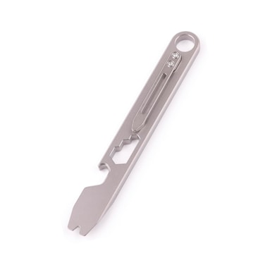Hamans EDC Pry Bar Bottle Opener Titanium EDC Pry Bar Gear 10-in-1 Mutitool with Clip CM Unit Scale Wrench