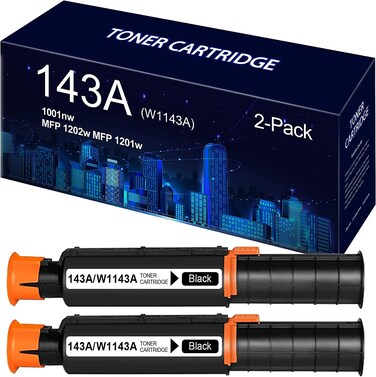 EWJUEZS 143A W1143A (W1143AD) Toner Compatible 2-Pack 143A W1143A Toner   Black Reload Kit Replacement for Neverstop 1001nw MFP 1202nw MFP 1202w 5hg80a Toner Printer.