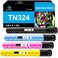 LeciRoba TN324 Toner Cartridge Replacement for Konica Minolta TN324 TN324K TN324C TN324M TN324Y A8DA130 A8DA430 A8DA330 A8DA230 for BizHub C258 C308 C368 (28,000 Pages, KCMY, 4-Pack)