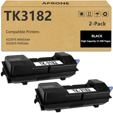 APRONE TK-3182 TK3182 Toner Cartridge Compatible for kyocera TK-3182 for ECOSYS M3655idn ECOSYS P3055dn Printer(21,500 Pages,2-Pack)