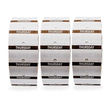 Perco 1 Line Day of The Week Labels - 3 Rolls, Blank Dating Labels for Perco 1 Line Price &amp; Date Guns (Thursday - 1 Line Labels)