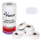 Perco Standard Adhesive White Labels for Meto 622/822 Price Gun - 7 Rolls, 10,500 Labels with 1 Inker