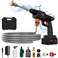 Cordless Pressure Washer,Portable Power Washer with Rechargeable 4.0Ah Battery 6-in-1 Nozzle, Handheld High-Pressure Car Washer Gun for Home/for Washing Cars