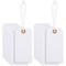 200 Pcs White Marking Tags Price Tags Paper Hanging Price Tags with Strings Price Labeling Jewelry Clothing Tags for Retail, Store, Display and More, 2.36 x 4.76 Inch