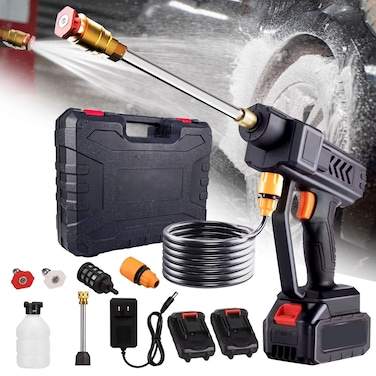 Portable Electric Cordless Pressure Washer, Car Cordless Pressure Washer,48VF Battery Power High Pressure Washer with 2 Batteries for Car&iuml;&frac14;&OElig;House&iuml;&frac14;&OElig;Floor&iuml;&frac14;&OElig;Plants
