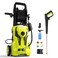 Electric Pressure Washer - 4800 PSI 3.2 GPM Power Washer Electric Powered with 25 FT Hose Reel 4 Interchangeable Nozzle &amp; Foam Cannon, for Cars, Patios, Yellow