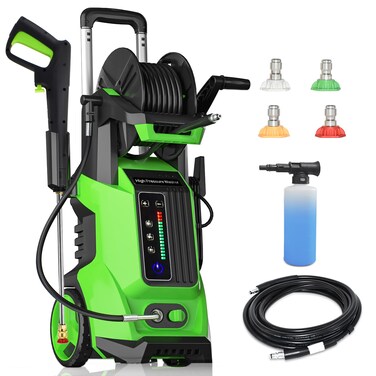 Electric Pressure Washer 5000 PSI 3.2 GPM Electric Power Washer with Touch Screen 3 Levels of Adjustment Effortlessly Car Water Washer for Home Patio
