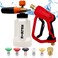 Selkie Foam Cannon with Pressure Washer Gun, Adjustable Cannon Foam Blaster Power Washer Snow Foam Lance with 6pcs Nozzle,1/4" Quick Connector,4350PSI