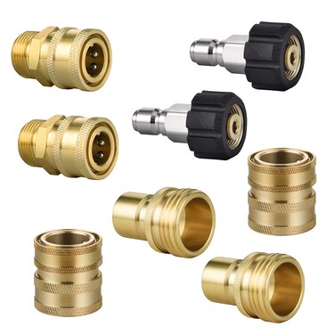 Pressure Washer Adapter Set, Quick Disconnect Kit, M22 Swivel to 3/8'' Quick Connect, 3/4" to Quick Release, 8 Pack
