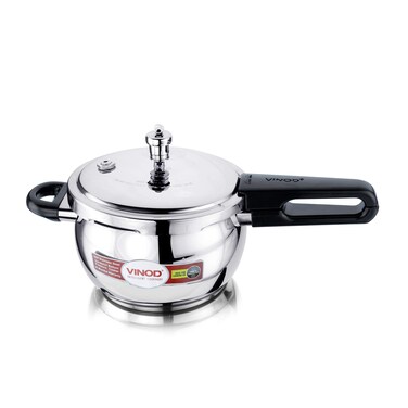 Vinod Pressure Cooker Stainless Steel &acirc;&euro;&ldquo; Glass Lid Handi Pot - 3.5 Liter &acirc;&euro;&ldquo; Indian Pressure Cooker &acirc;&euro;&ldquo; Stove Top Sandwich Bottom &acirc;&euro;&ldquo; Best Used For Indian Cooking, Soups, and Rice Recipes, Quinoa