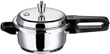 Vinod Pressure Cooker Stainless Steel &acirc;&euro;&ldquo; Outer Lid - 3 Liter &acirc;&euro;&ldquo; Induction Base Cooker &acirc;&euro;&ldquo; Indian Pressure Cooker &acirc;&euro;&ldquo; Sandwich Bottom &acirc;&euro;&ldquo; Best Used For Indian Cooking, Soups, and Rice Recipes, Quinoa