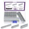 Swpeet 2817 Counts 3 Sizes K413 K419 K425 18 Gauge 1/4" Silver Narrow Crown Staples, Galvanized Finish Staples Approx 1/4"&Atilde;&mdash;1/2"/3/4"/1", Suitable for Pneumatic, Electric Stapler