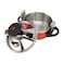 2L Stainless Steel Mini Pressure Cooker, Fast Cooking, Design with Frosted Knob and Anti Slip Handle, Efficient and Fast Cooking for Gas Stoves, Induction Stoves