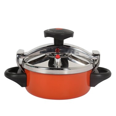 Stainless Steel Pressure Cooker, 2L/2.1Quart Induction Compatible Mini Pressure Cooker Canner Double Bottom with Spring Valve Devices, for Gas Stoves Induction Stoves, 1-2 Person