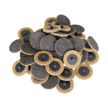 findmall 50Pcs 2 Inch Brown Quick Change Surface Prep Conditioning Discs, Coarse Grit for Cleaning, Finishing and Deburring on All Metals