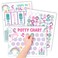 Hadley Designs Unicorn Potty Training Chart for Toddler Girls - Potty Training Sticker Chart for Girls Potty, Sticker Chart for Kids Potty Training Reward Chart, Kids Reward Chart
