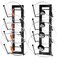 8 Layers of Adjustable Pot Lid Organizer Rack for Cabinet Door/Wall&iuml;&frac14;&OElig;2Pack Lid Organizer Pots and Pans Holder for Kitchen Storage with No Drilling Adhesive (Black)