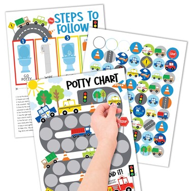 Potty Training Chart for Boys with Fun Reward Stickers &acirc;&euro;&ldquo; Potty Sticker Chart for Kids Potty Training, Potty Training Chart for Toddlers Boys, Potty Chart for Boys, Sticker Chart for Potty Success