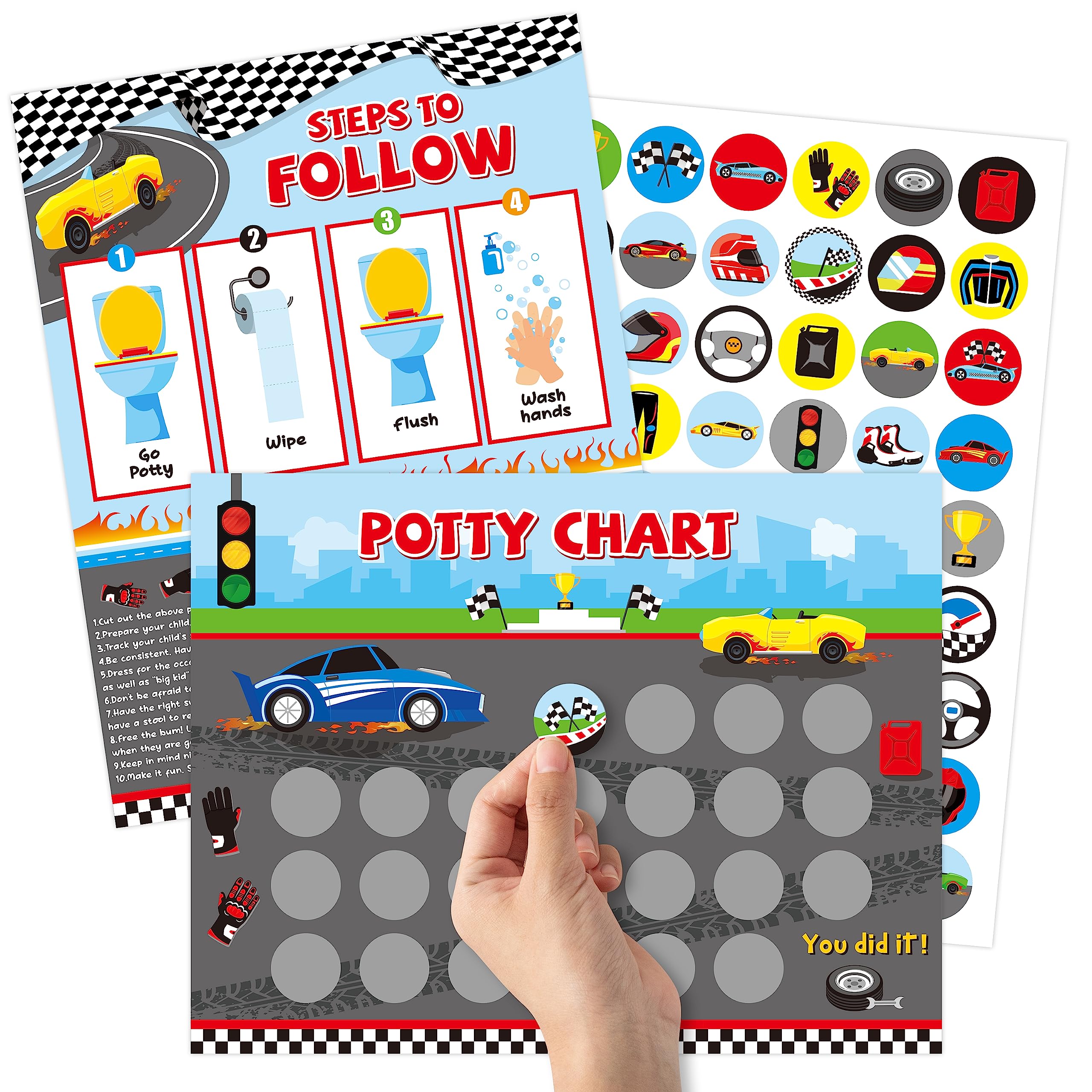 Potaty Racing Buy OSNIE Racing Car Potty Training Chart for Toddlers Boys - Potty ...