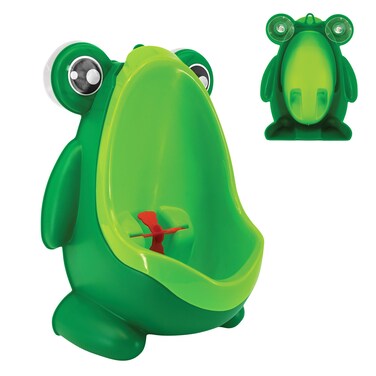 Lulyboo Potty Training Toilet Urinal for Boys - Cute Frog Toddler Potty with Fun Aiming Target, Removable Bowl, Suction Cup, Easy Clean - Ideal for Toddler Potty Training, Green. Ages 1-6