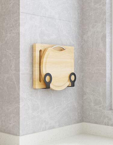 Kitidy Kitchen Wall-Mounted Cutting Board Holder &acirc;&euro;&ldquo; Hanging Pot Lid Rack - Under Cabinet Cutting Board Hanger