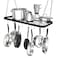 J JACKCUBE DESIGN Ceiling Pot Rack, 33 Inches Wall Hanging Mounted Pot Pan Hanger with 12 Hooks, Multi-Purpose Cookware Kitchen Utensils Organizer Storage Shelf - MK397C
