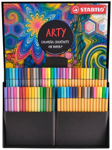 Pen Set - STABILO Arty Creative Set - Pack of 68 - Point 88 &amp; Pen 68 - Fineliners &amp; Fiber-Tip Pens - Assorted Colors