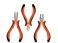 Edward Tools 3 Piece Mini Pliers Set - Pliers for Jewelry Making, Electrical, DIY Projects - Fine Carbon Steel with Nickel Finish - Includes Mini Long Nose Plier, Mini Diagonal Cutting Plier, Mini Com