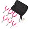 LEONTOOL 6PCS Mini Jewelry Pliers Set, 3 Inches Pliers Set with Long Nose Pliers Bent Nose Pliers Wire Cutters End Cutting Pliers Flat Nose Pliers Bead Chain Electronics Tweezers Jump Ring Opener