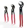 3PCS Water Pump Pliers Set 7Inch, 10Inch, 12Inch, Wider Opening Plumbing Pliers Quick Adjustment Pliers Channel Lock Pliers