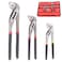 Swpeet 3Pcs Tongue and Groove Plier Set, 8", 10" and 12" Adjustable Alligator Water Pump Pliers Set Pliers Quick-Release Plumbing Pliers Straight Jaw with Storage Bag for Home Repair Pipe &amp; Fittings