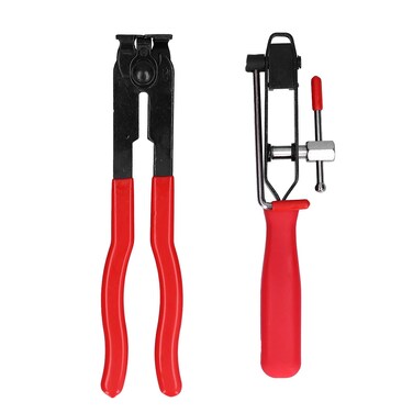Orenic Alloy Steel Pliers Set, Flat Nose Pliers, Clamp Pliers, Pliers Tool Set with Comfortable Handle, Flexible Hose Clamp Pliers Banding Tools for Machining, Automobile, Manufacturing &amp; Maintenance