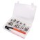 NUZAMAS Ear Clamp Pliers Hose Clamps Set Ear Hose Clamps Pliers Clamping Pliers Hose Clamp with 115 Pieces 10 Different Sizes (6-28.6 mm) Hose Clamps Worm Drive for Ear Cuffs