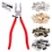 Swpeet 41 Sets 1" 25mm 4 Colors Key Fob Hardware with 1Pcs Key Fob Pliers, Glass Running Pliers Tools with Jaws, Studio Running Pliers Attach Rubber Tips Perfect for Key Fob 4Hardware Install