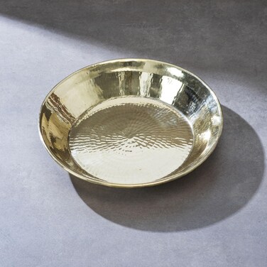 P-TAL Brass Paraat For Kneading and Mixing Dough/Atta, Handmade Parat, Platter, Kneading Thaal, made of Pure Brass