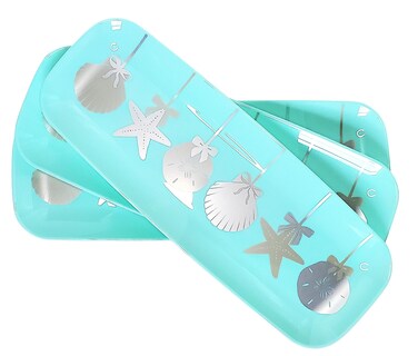 Sigrid Olsen Coastal Design Serving Platters Set of 3, 17.5 inches by 6.5 inches.