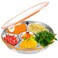 Luxshiny Divided Serving Tray with Lid, 6 Compartments Snack Tray Stainless Steel Vegetable Tray for Party Platter Snack Box Container Fruit Trays Veggie Tray