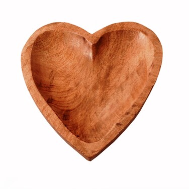 Purpledip Wooden Serving Tray/Platter 'Love &amp; Joy': Small Plate for Snacks, Cookies, Fruits Or Aftermints (11289)