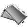 Sanbege 2 Pcs 304 Stainless Steel Serving Platters, 14.2" Rectangle Dinner Plates, Vanity Organizer Tray for Camping, BBQ, Party, Buffet, Appetizer, Bathroom Supplies (Brushed Nickel)