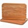 YOUEON Set of 2 Acacia Wood Serving Tray with Raised Edge, 14.2 x 9.5 Inch Rectangular Serving Tray, Appetizer Cheese Plate, Sandwich Dessert Trays, Wood Plates for Food, Coffee, Fruit, Cookie