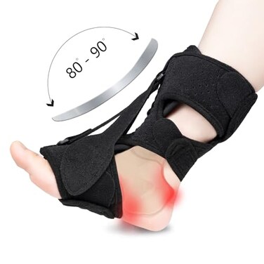 CARELIVING 1 Pack Plantar Fasciitis Night Splint Upgrade Foot Brace Plantar Fasciitis Relief Splint Fit Women Men Adjustable Orthotic Stretcher Support Relief Foot Drop Achilles Tendonitis Day&amp;Night