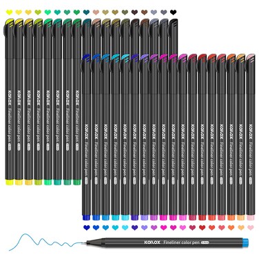 Koilox Fineliner Pens Set, 36 Colour Fine Point Pens 0.4mm Fine Tip Colouring Pens for Sketch Drawing and Writing,Journaling,Note, Comics, Coloring Book